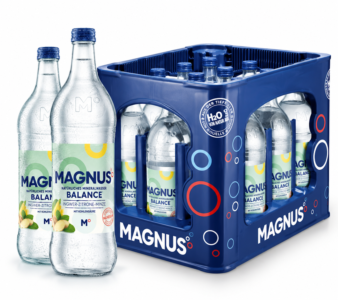 Magnus Balance Ingwer Zitrone Minze (12/0,75 Ltr. Glas MEHRWEG)