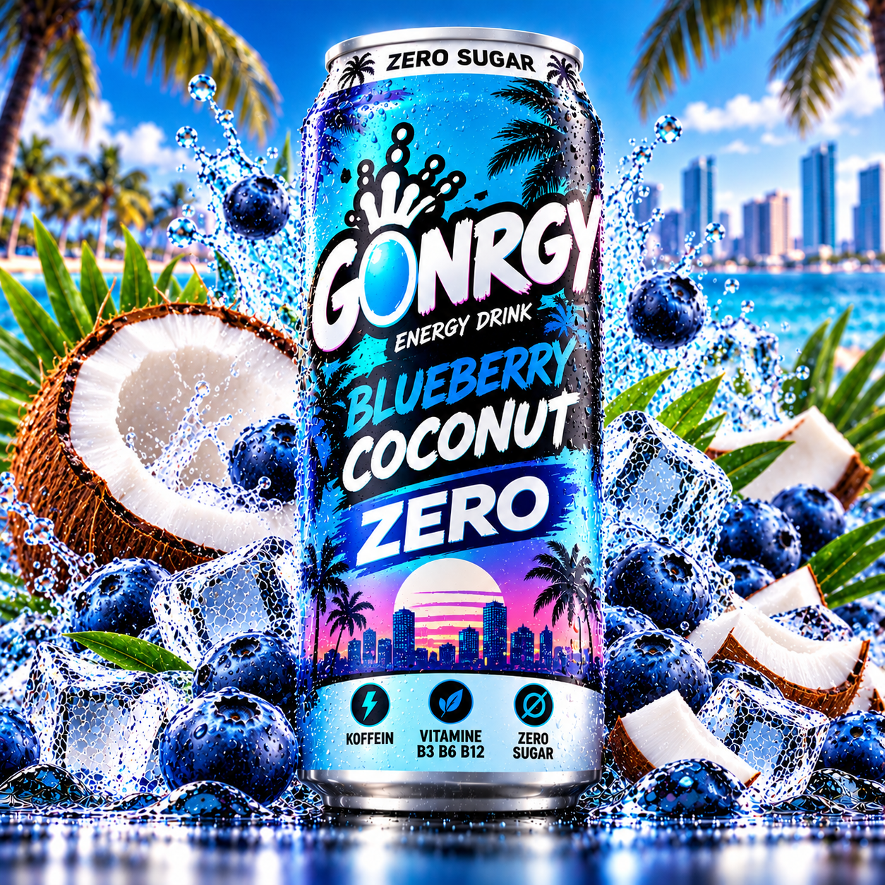 Gönrgy Energy Blueberry Coconut zero (24/0,50 Ltr. Dose EINWEG)