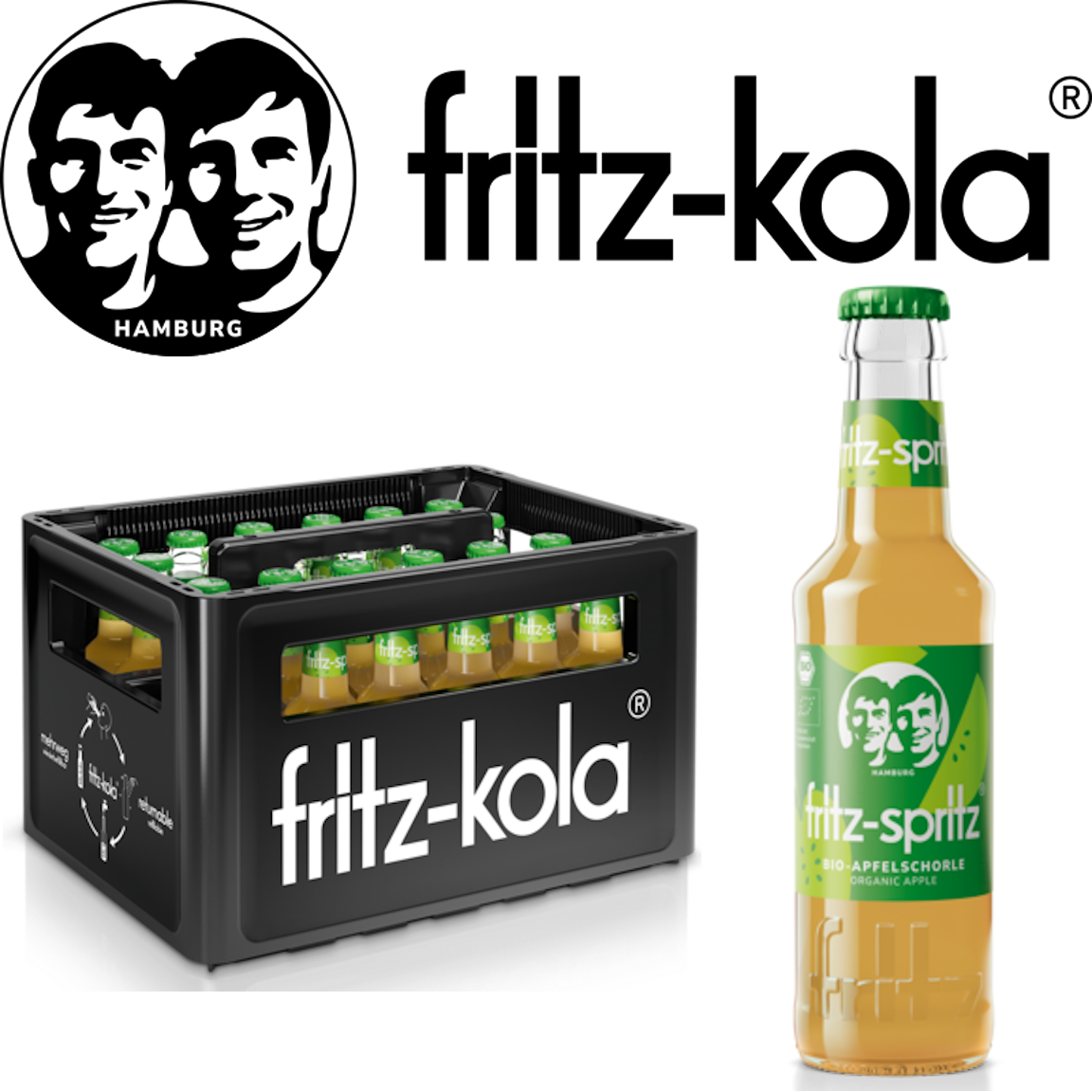 fritz -spritz Apfelsaftschorle (24/0,2 Ltr. Glas MEHRWEG)