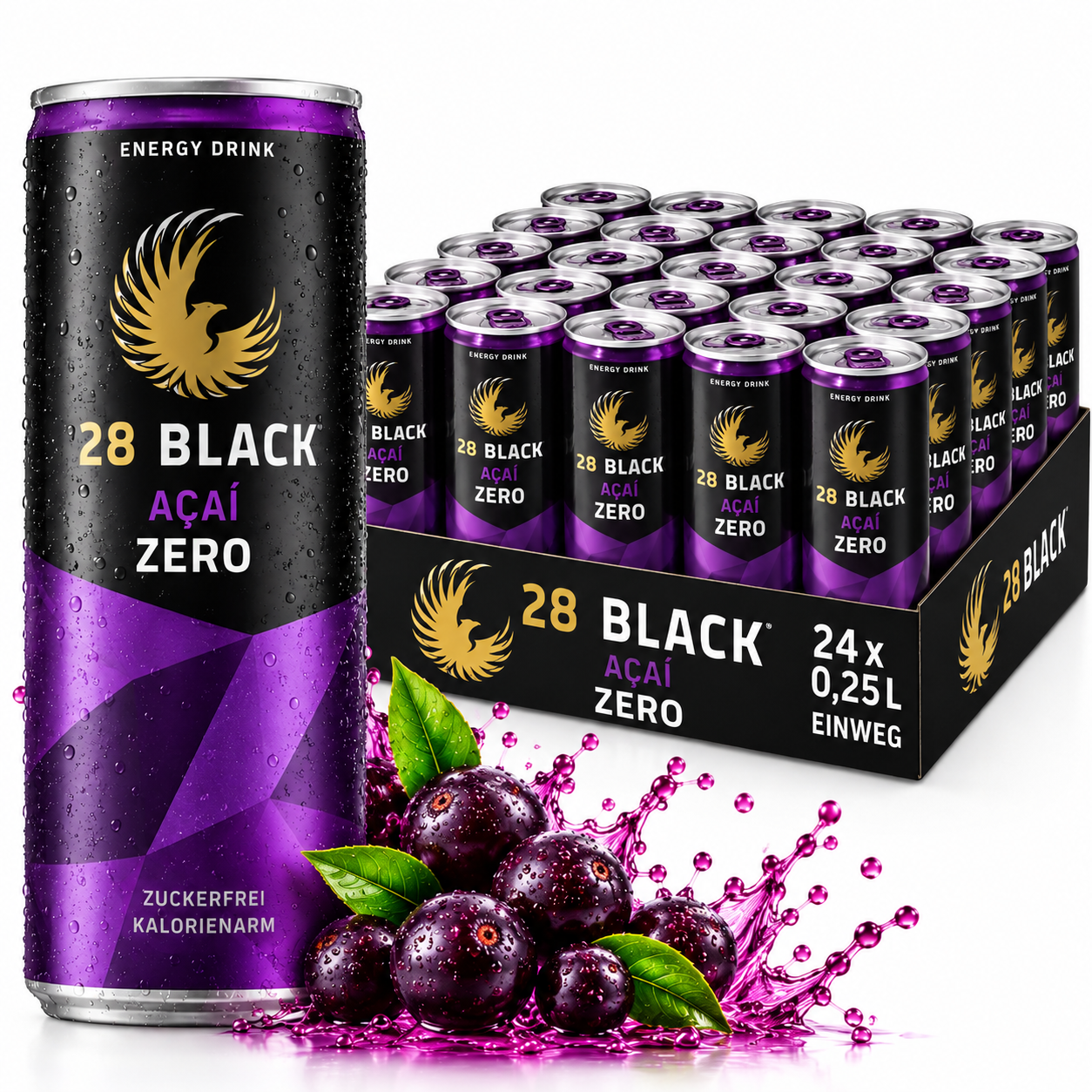 28 Black Acai Zero (24/0,25 Ltr. Einweg)