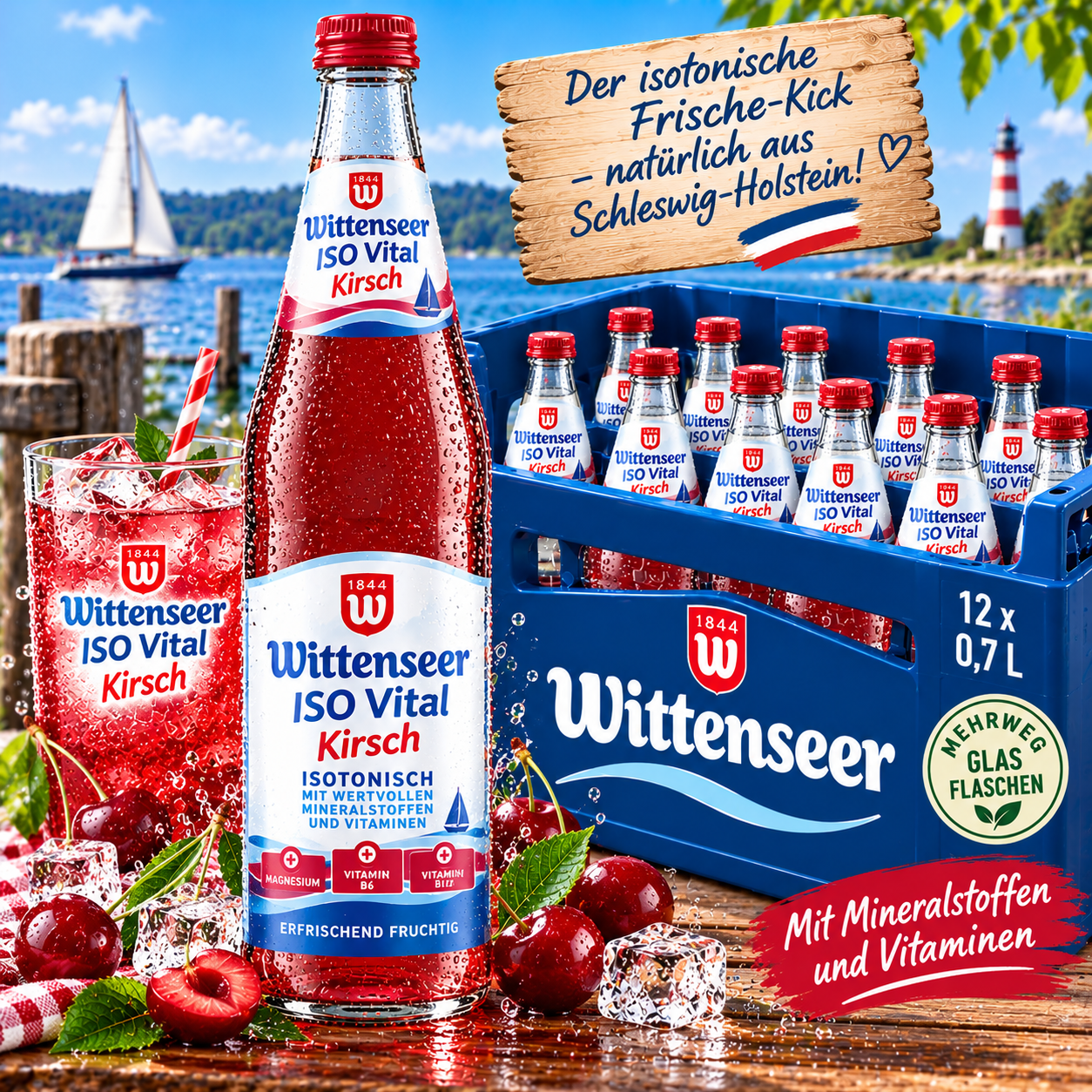 Wittenseer ISO Vital Kirsch (12/0,7 Ltr. Glas MEHRWEG)